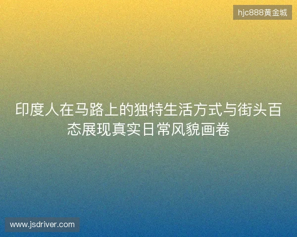 印度人在马路上的独特生活方式与街头百态展现真实日常风貌画卷